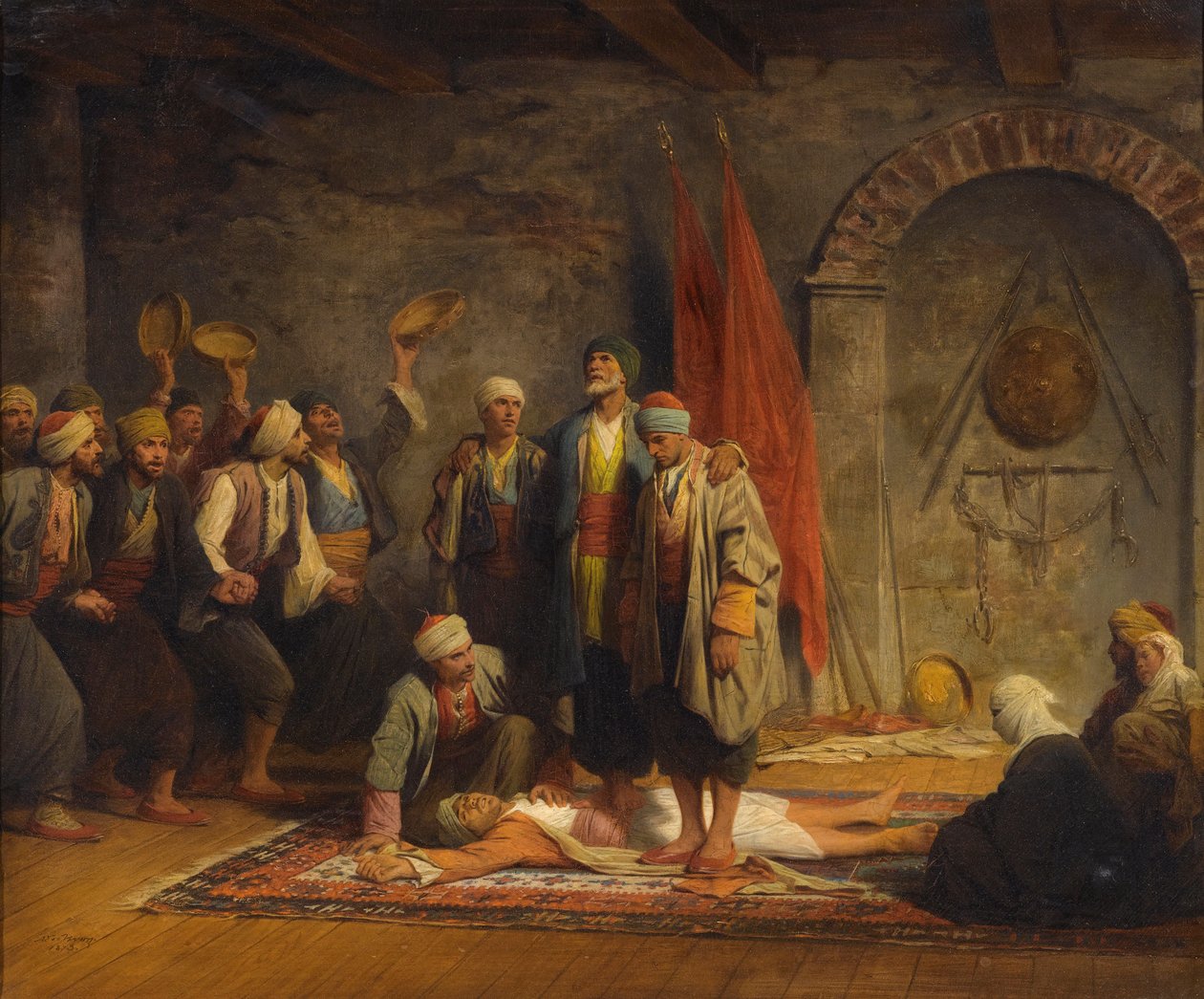 Ceremonia Rifai Sufi przez Yvon, Adolphe autorstwa Adolphe Yvon