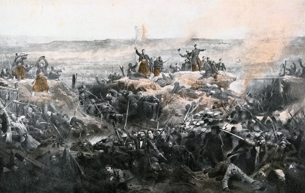Zdobycie Malakoffa przez armię francuską, 1855 autorstwa Adolphe Yvon
