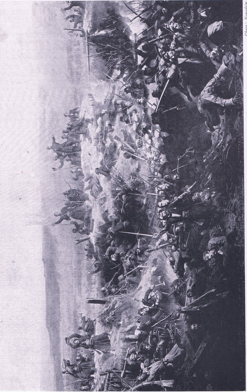 Zdobycie Malakoffa przez Francuzów, ilustracja z brytyjskich bitew na lądzie i morzu, 1915 autorstwa Adolphe Yvon