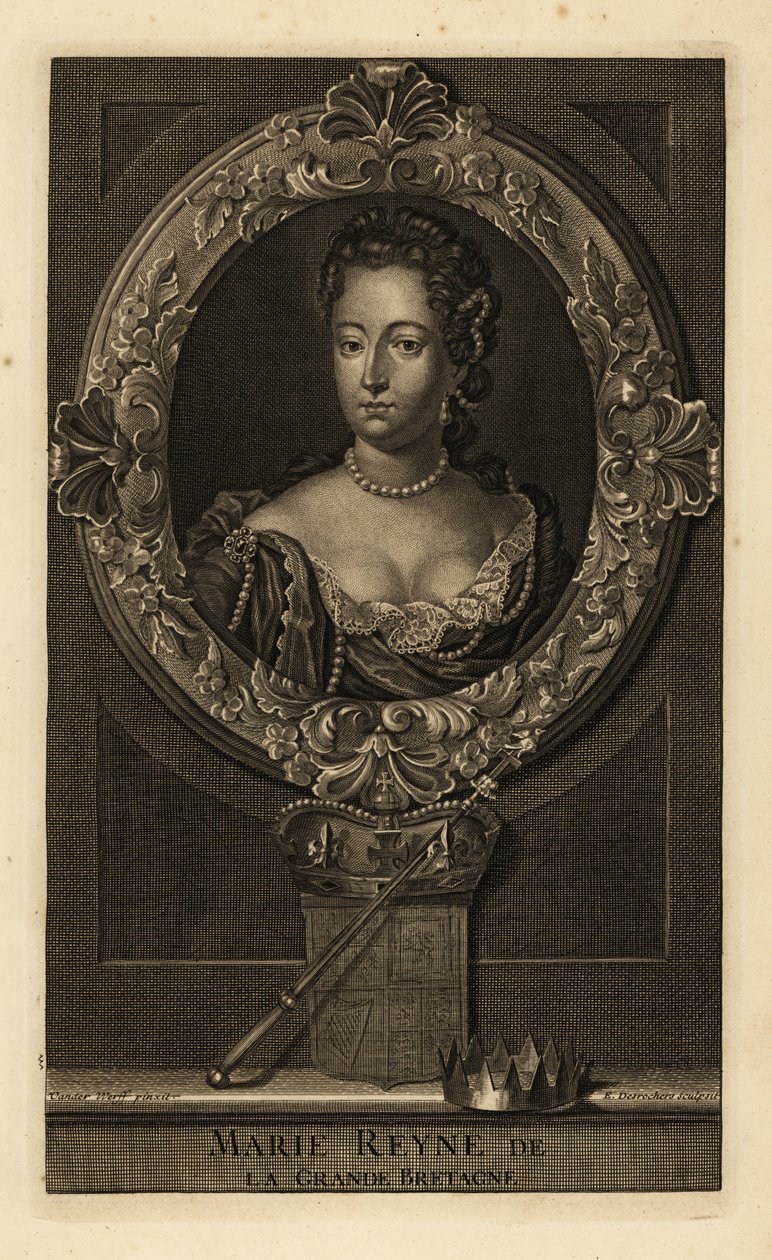Królowa Wielkiej Brytanii Maria II autorstwa Adriaan van der (after) Werff