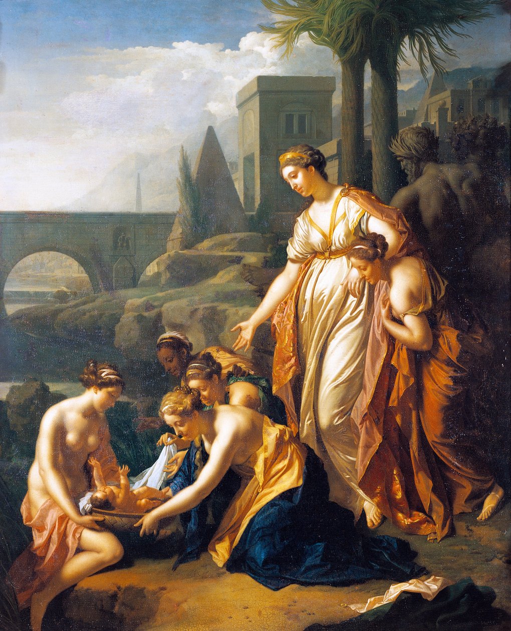 Mojżesz ocalony z wody, Adriaen van der Werff (1659-1722), 75x60 cm, olej na desce autorstwa Adriaan van der Werff