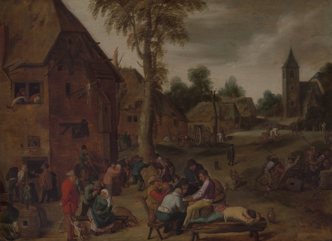 wiejski jarmark autorstwa Adriaen Brouwer