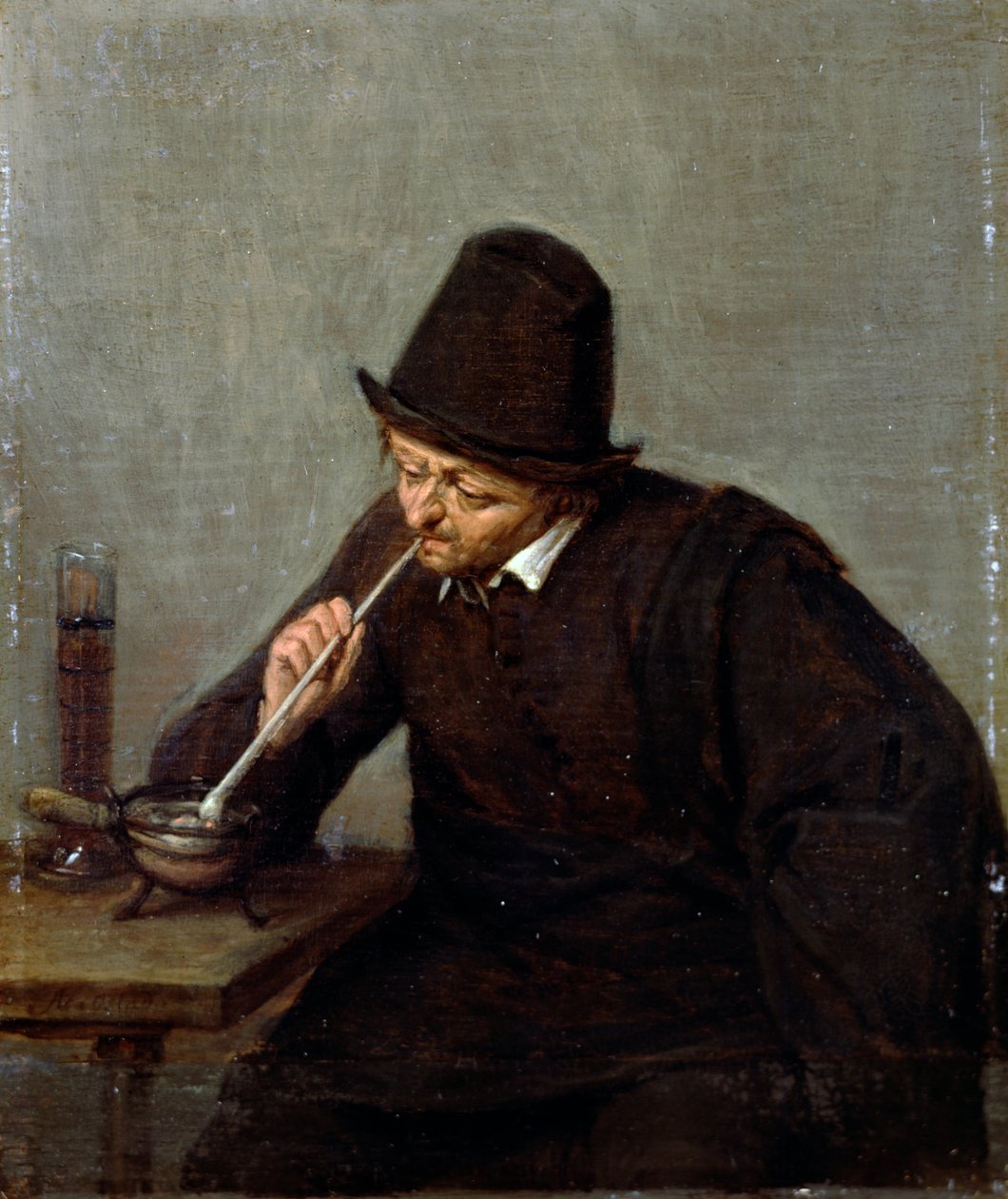 Mężczyzna palący autorstwa Adriaen Jansz. van Ostade
