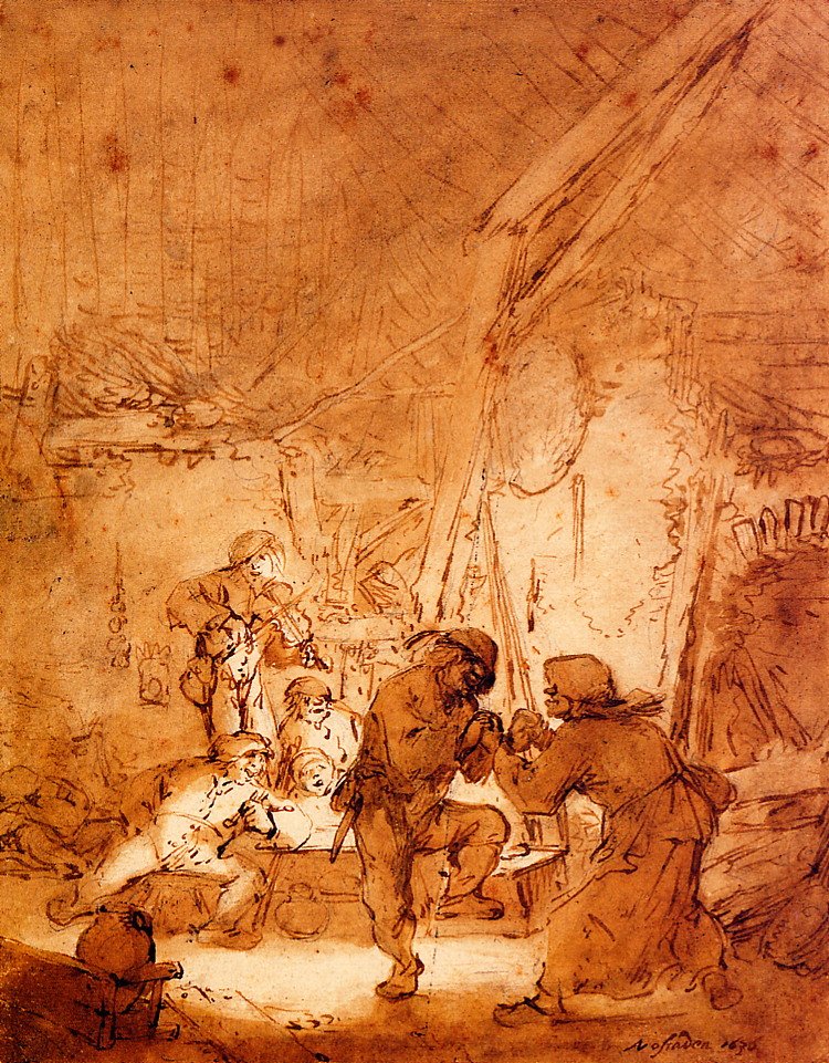 Tańczący rolnicy autorstwa Adriaen Jansz. van Ostade