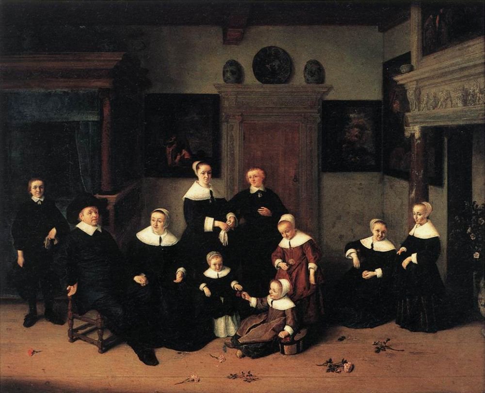 Portret rodzinny autorstwa Adriaen Jansz. van Ostade