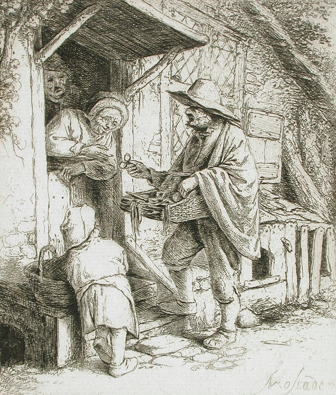 Sprzedawca spektakli autorstwa Adriaen Jansz. van Ostade