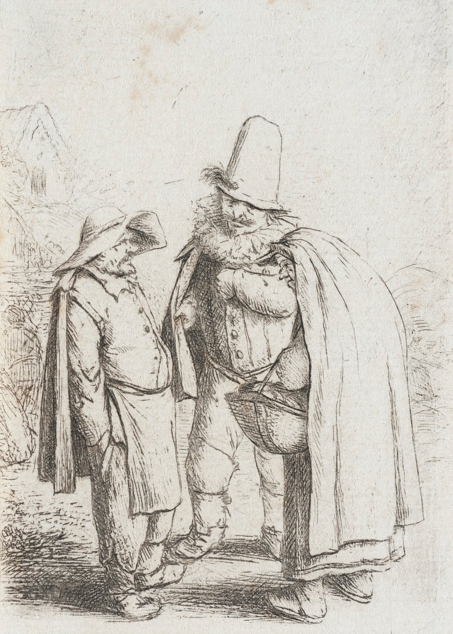 Trzy groteskowe postacie autorstwa Adriaen Jansz. van Ostade