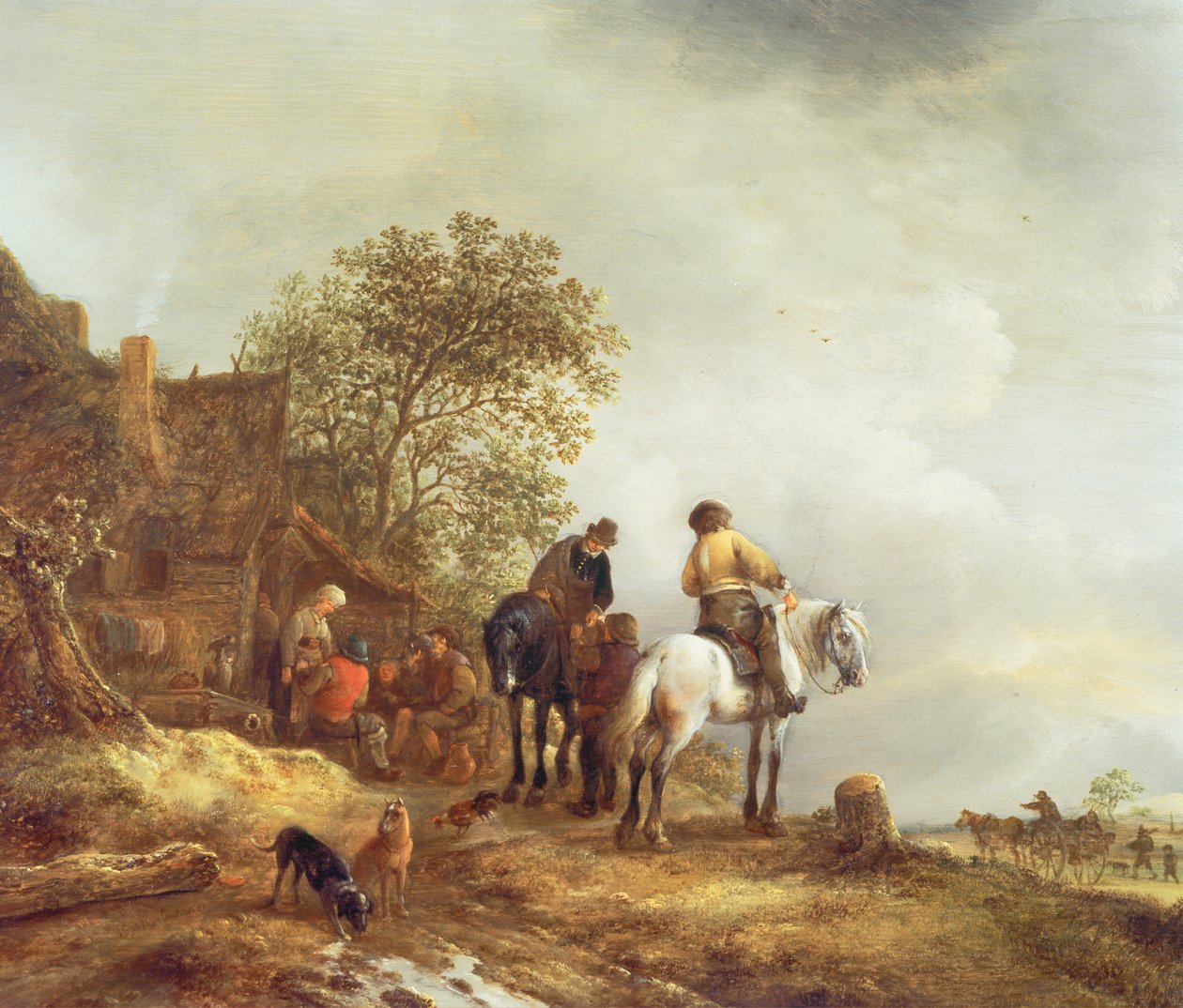 Krajobraz z Jeźdźcami autorstwa Adriaen Jansz. van Ostade