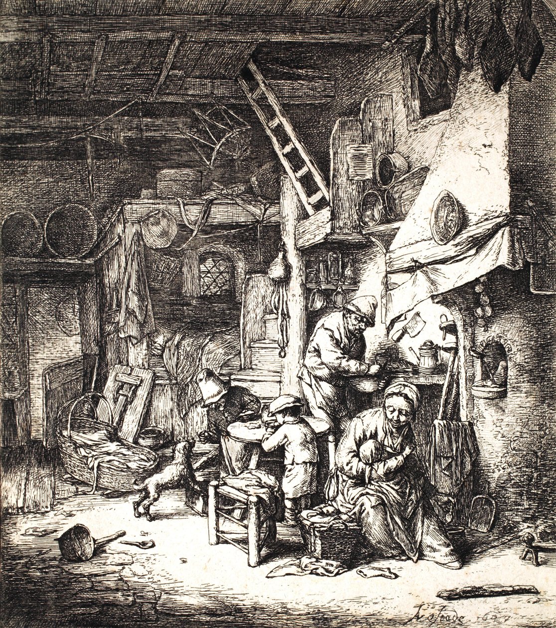 Rodzina chłopska, 1647 r. autorstwa Adriaen Jansz. van Ostade