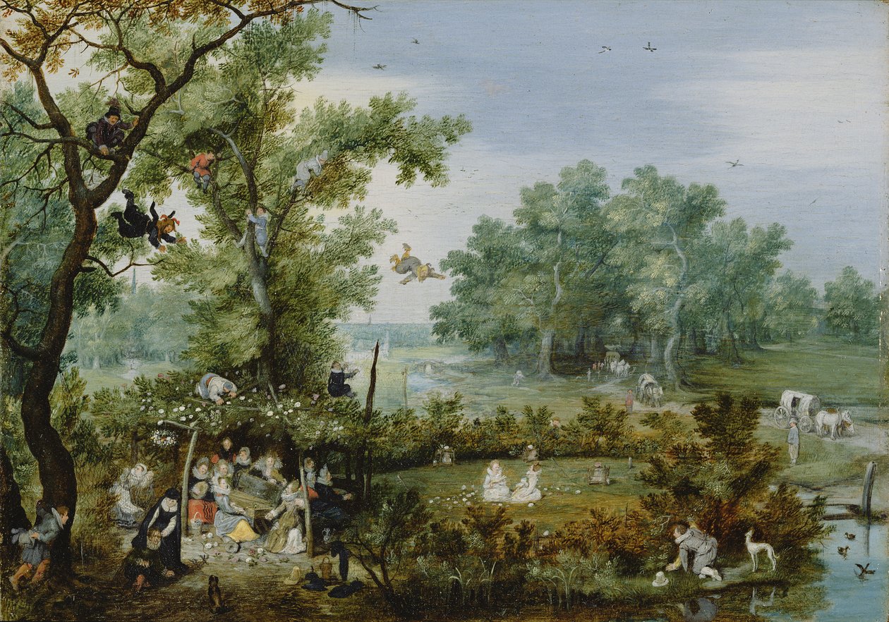 Wesoła firma w altanie, 1615 autorstwa Adriaen Pietersz van de Venne