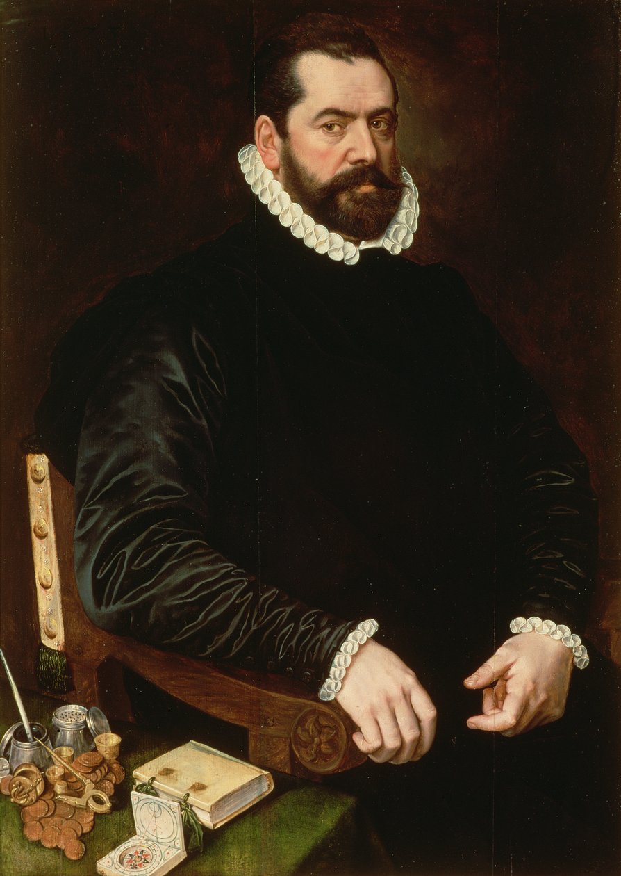 Portret uczonego dżentelmena autorstwa Adriaen Thomasz Key