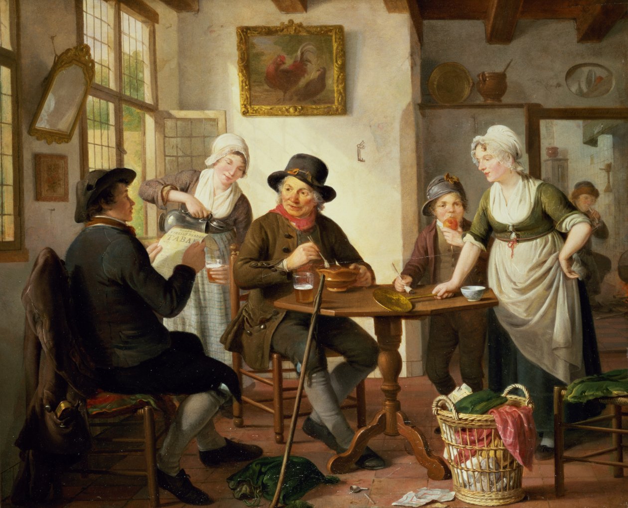 Wnętrze domku autorstwa Adriaan de Lelie