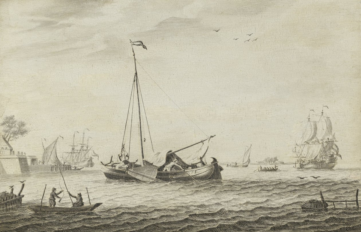 Kaag i inne statki autorstwa Adriaen van Salm