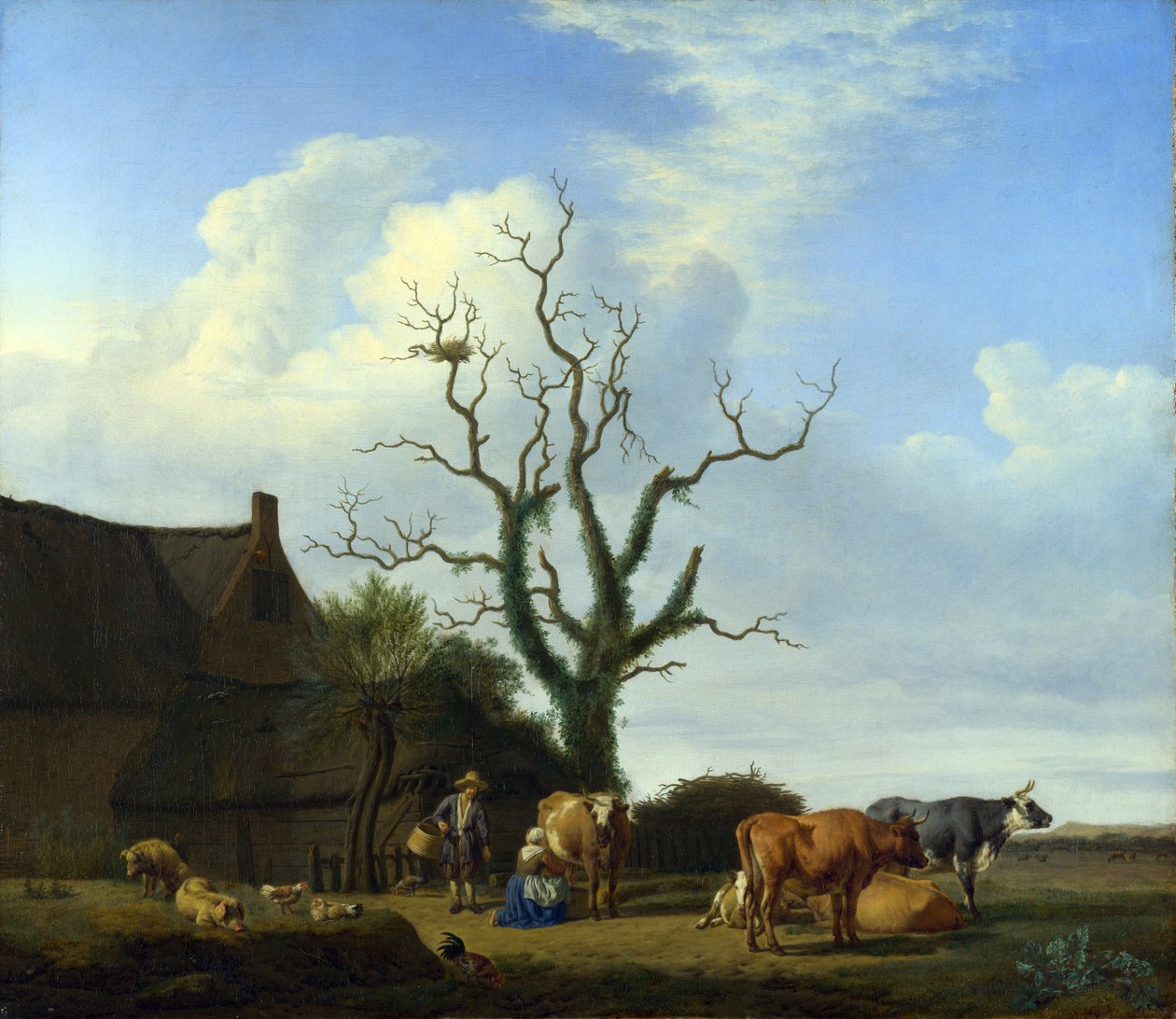 Farma z martwym drzewem autorstwa Adriaen van de Velde