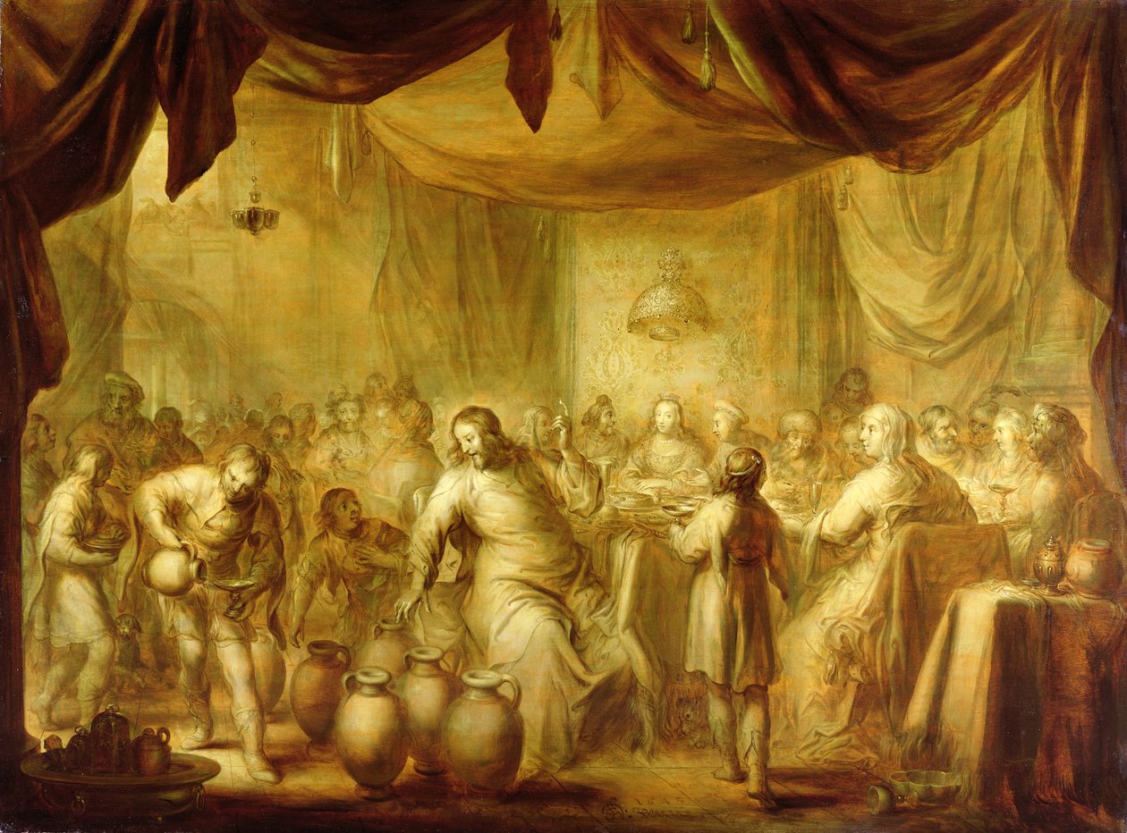 Małżeństwo w Kana autorstwa Adriaen van de Venne