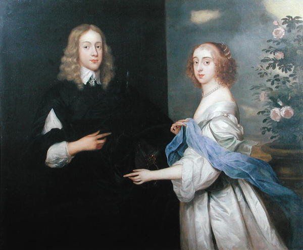 Jan van Hesse i jego siostra Margaret (zm. 1710) (olej na płótnie) autorstwa Adriaen (circle of) Hanneman