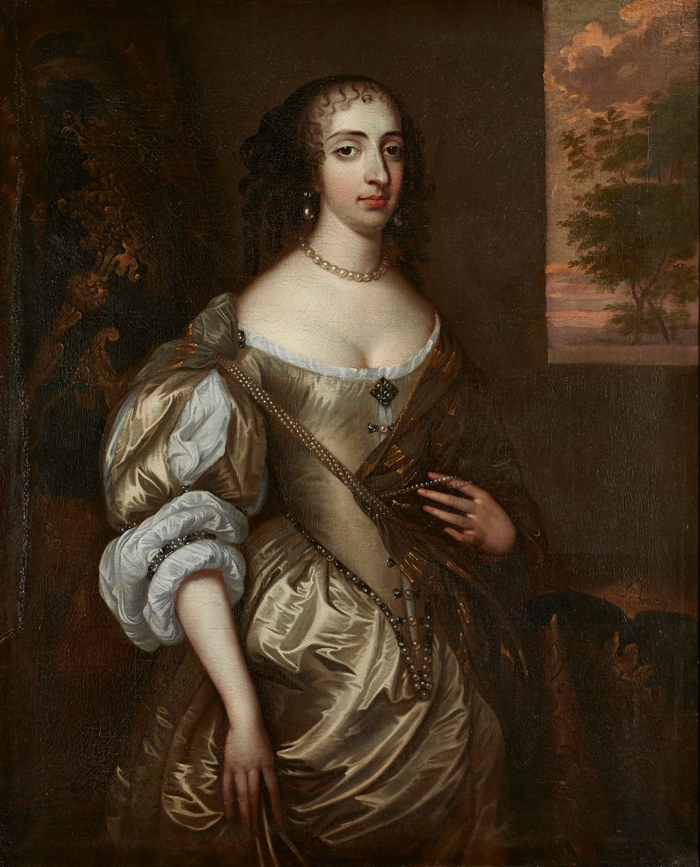 Portret Marii Orańskiej (olej na płótnie) autorstwa Adriaen (circle of) Hanneman