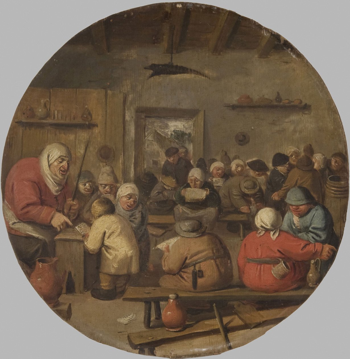 Wnętrze szkoły autorstwa Adriaen Brouwer