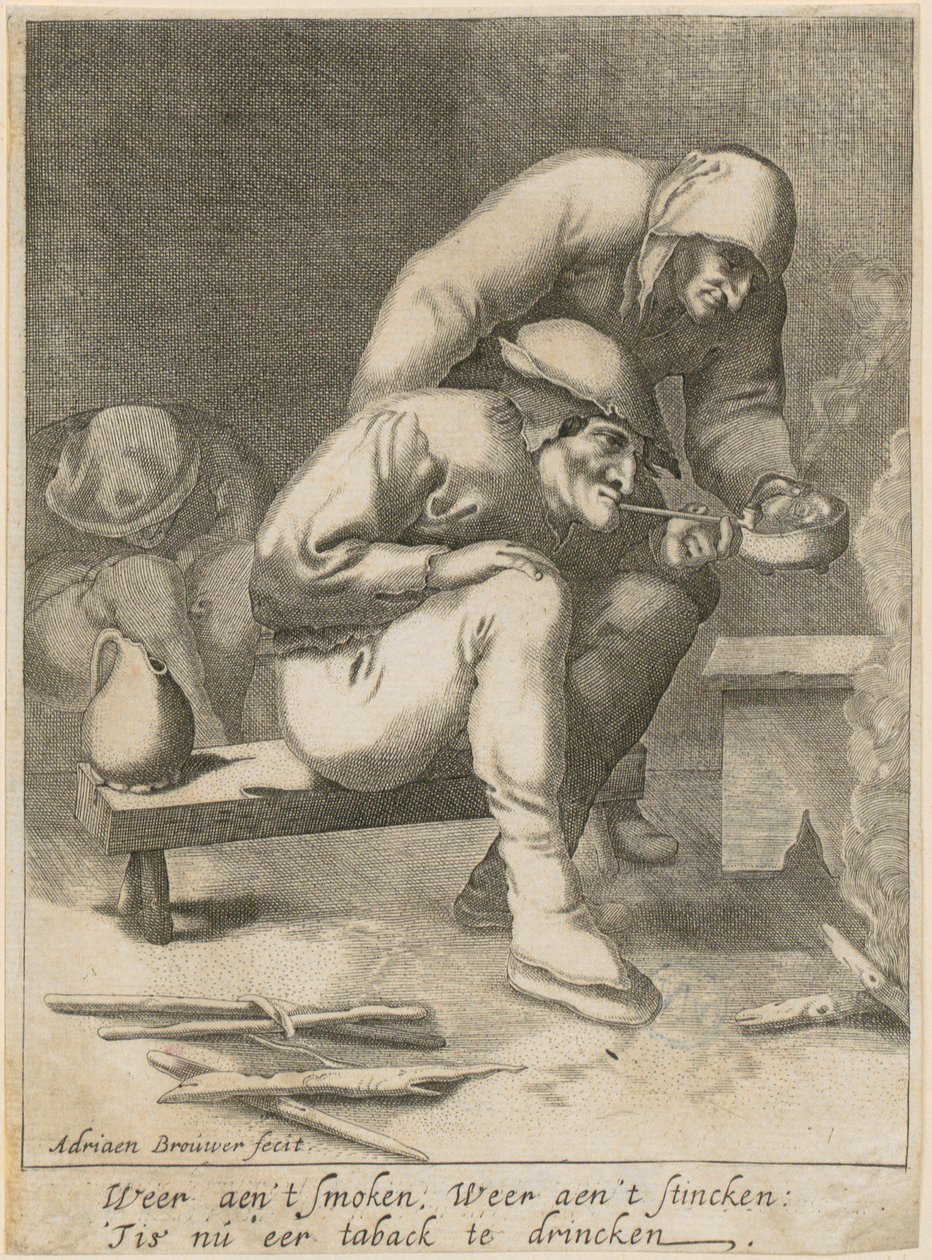 palacze fajki autorstwa Adriaen Brouwer