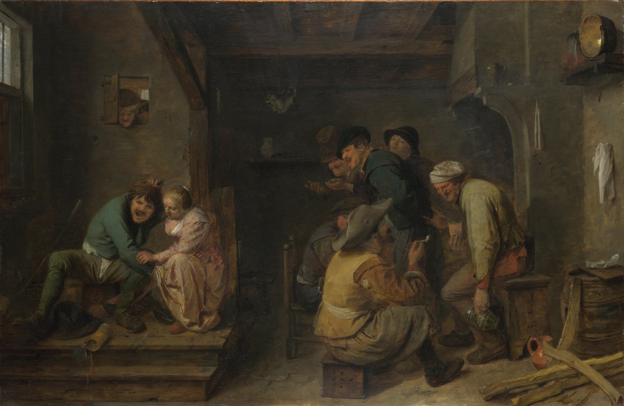 Scena Karczmy, ok. 1930 r. 1635 autorstwa Adriaen Brouwer
