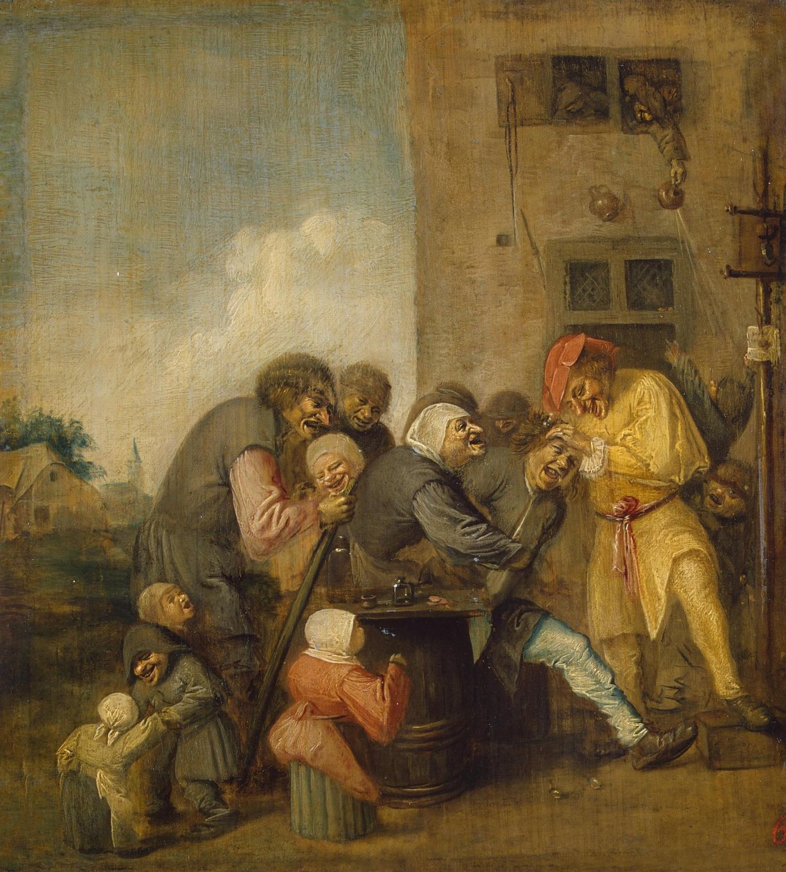 Szarlatan z wioski (Operacja kamień w głowie) autorstwa Adriaen Brouwer