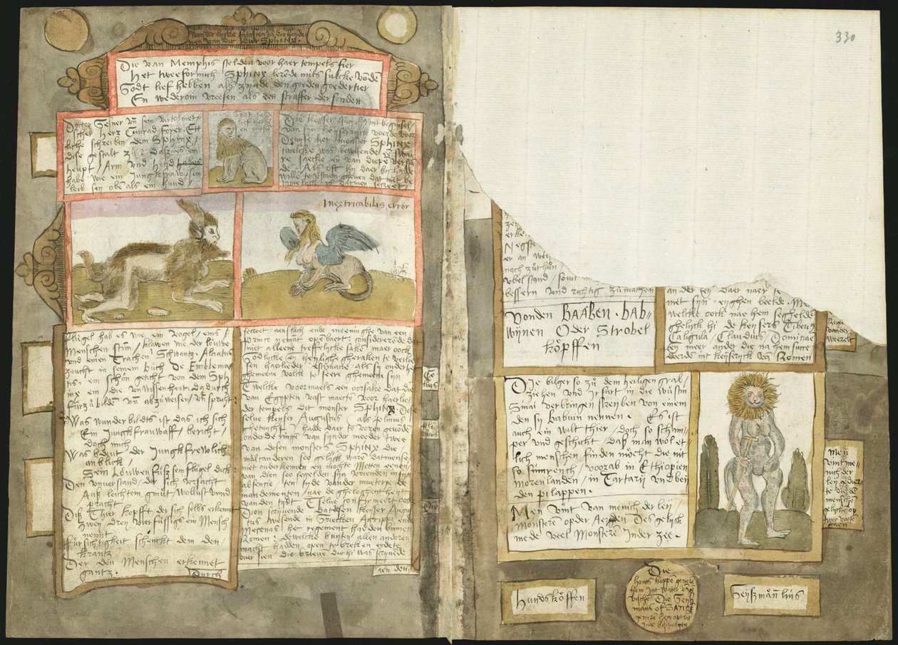 Visboeck Adriaena Coenena - KB 78 E 54 - folio 329v (po lewej) i 330r (po prawej) autorstwa Adriaen Coenen
