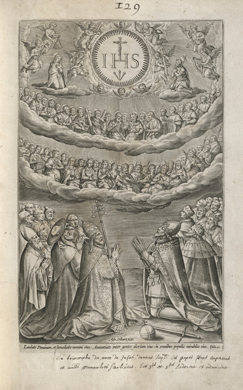 Adoracja Imienia Jezus autorstwa Adriaen Collaert