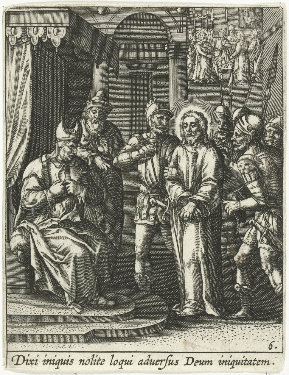 Chrystus przed Kajfaszem autorstwa Adriaen Collaert