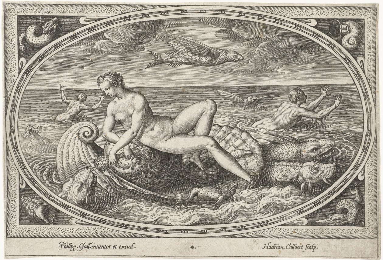 Galatea Zeegoden (tytuł serii) autorstwa Adriaen Collaert