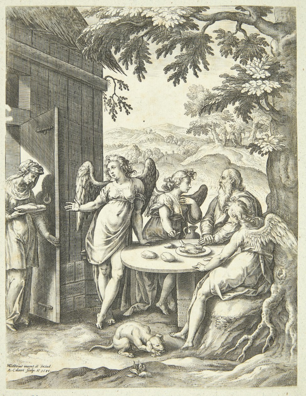 Zwiastowanie Izaaka autorstwa Adriaen Collaert
