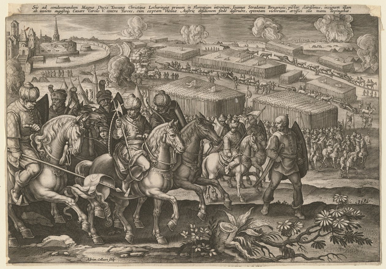 Oblężenie Wiednia przez wojska tureckie, 1529 autorstwa Adriaen Collaert