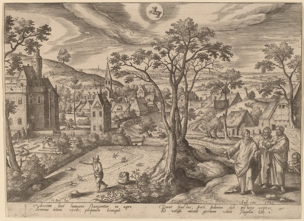 Przypowieść o siewcy autorstwa Adriaen Collaert after Hans Bol