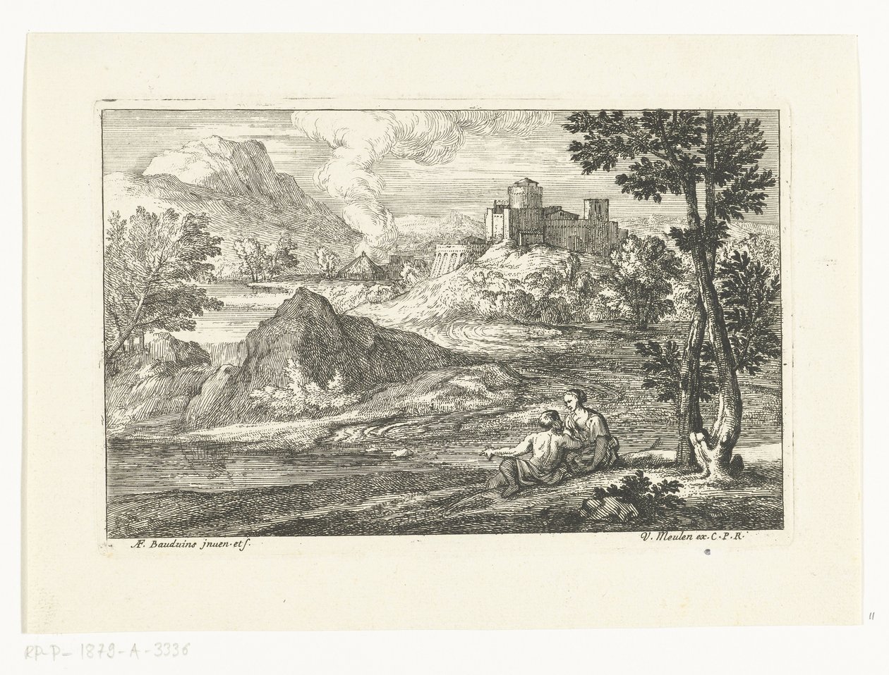 Krajobraz z zamkiem autorstwa Adriaen Frans Boudewyns