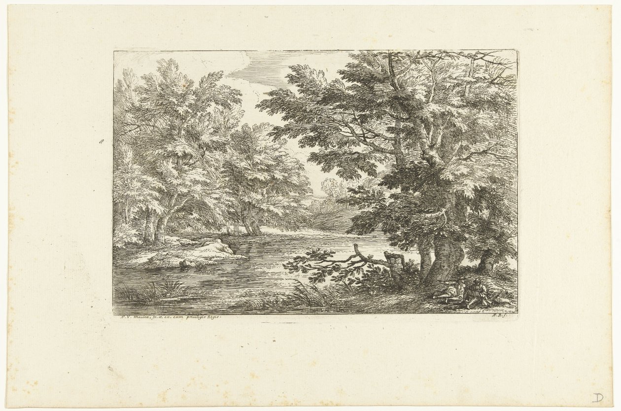 Krajobraz z jeziorem autorstwa Adriaen Frans Boudewyns