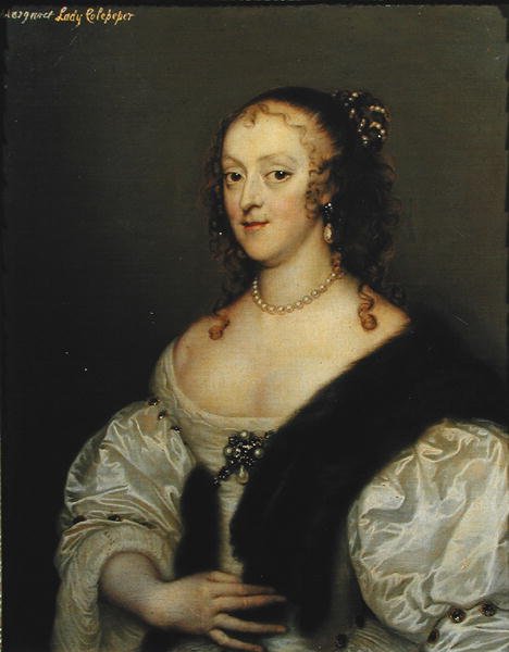 Margaret (1635-1710) żona II Lorda Colepeper (olej na płótnie) autorstwa Adriaen Hanneman