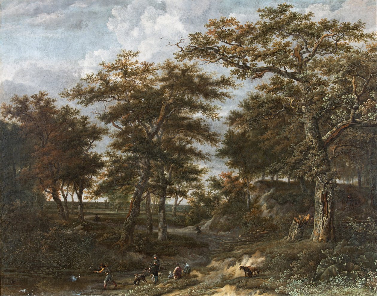 Krajobraz z myśliwymi autorstwa Adriaen Hendricksz. Verboom