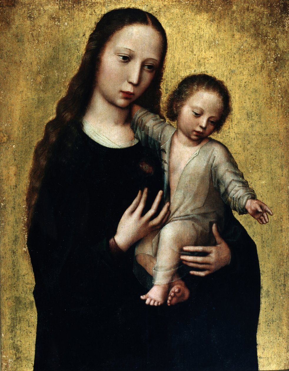 Maryja Panna z Dzieciątkiem Jezus w koszuli autorstwa Adriaen Isenbrandt