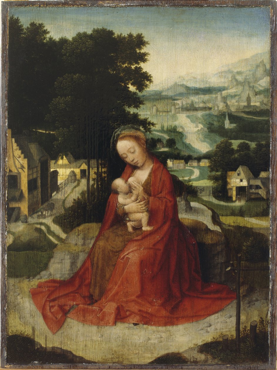 Odpoczynek podczas ucieczki do Egiptu, ok. 1520-30 (olej na desce) autorstwa Adriaen Isenbrandt or Isenbrant