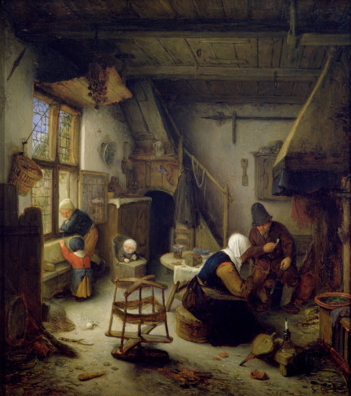 Rodzina chłopska w domu, 1661 autorstwa Adriaen Jansz. van Ostade
