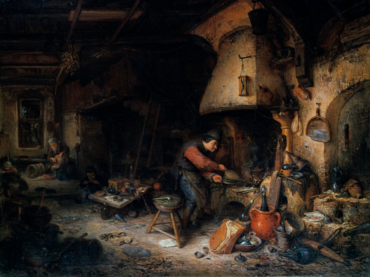 Alchemik, 1661. autorstwa Adriaen Jansz. van Ostade