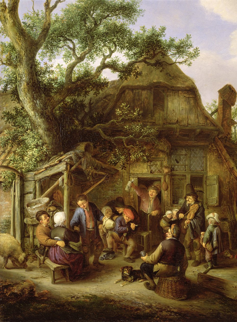 Szczęśliwi Chłopi, 1648 (Szczegół) (zob. 242086) autorstwa Adriaen Jansz. van Ostade