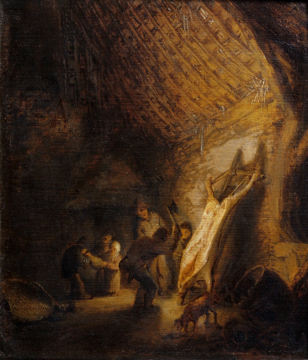 Ubój świń ... autorstwa Adriaen Jansz. van Ostade
