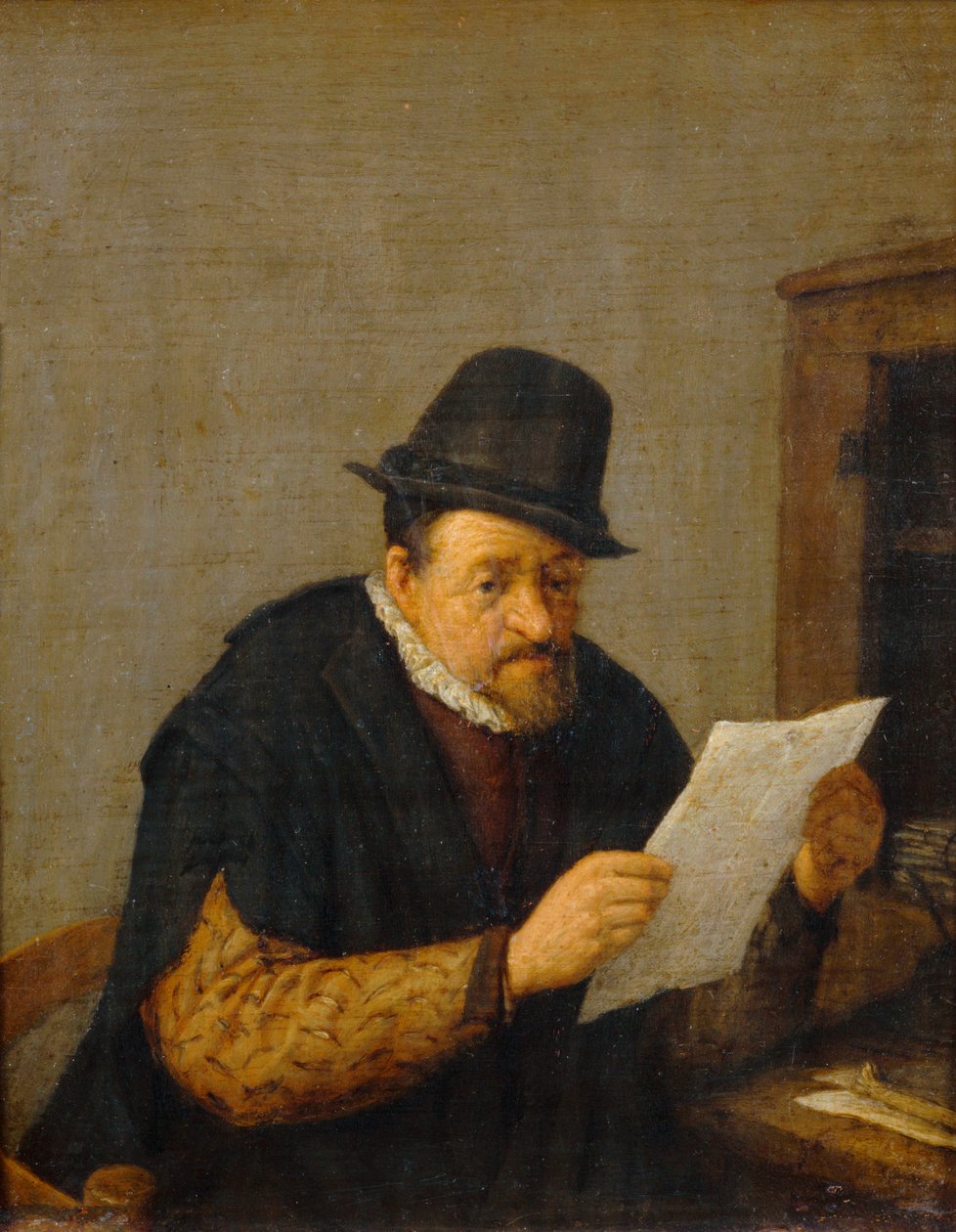 Czytanie ... autorstwa Adriaen Jansz. van Ostade