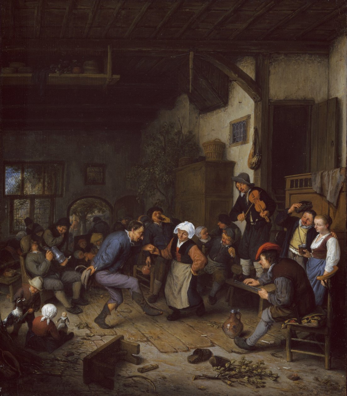 Wesołych w karczmie, 1674 autorstwa Adriaen Jansz. van Ostade