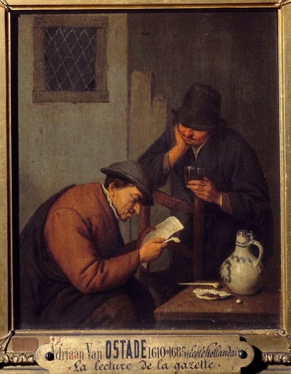 Czytanie gazety Obraz Adriena Van Ostade (1610-1685) autorstwa Adriaen Jansz. van Ostade