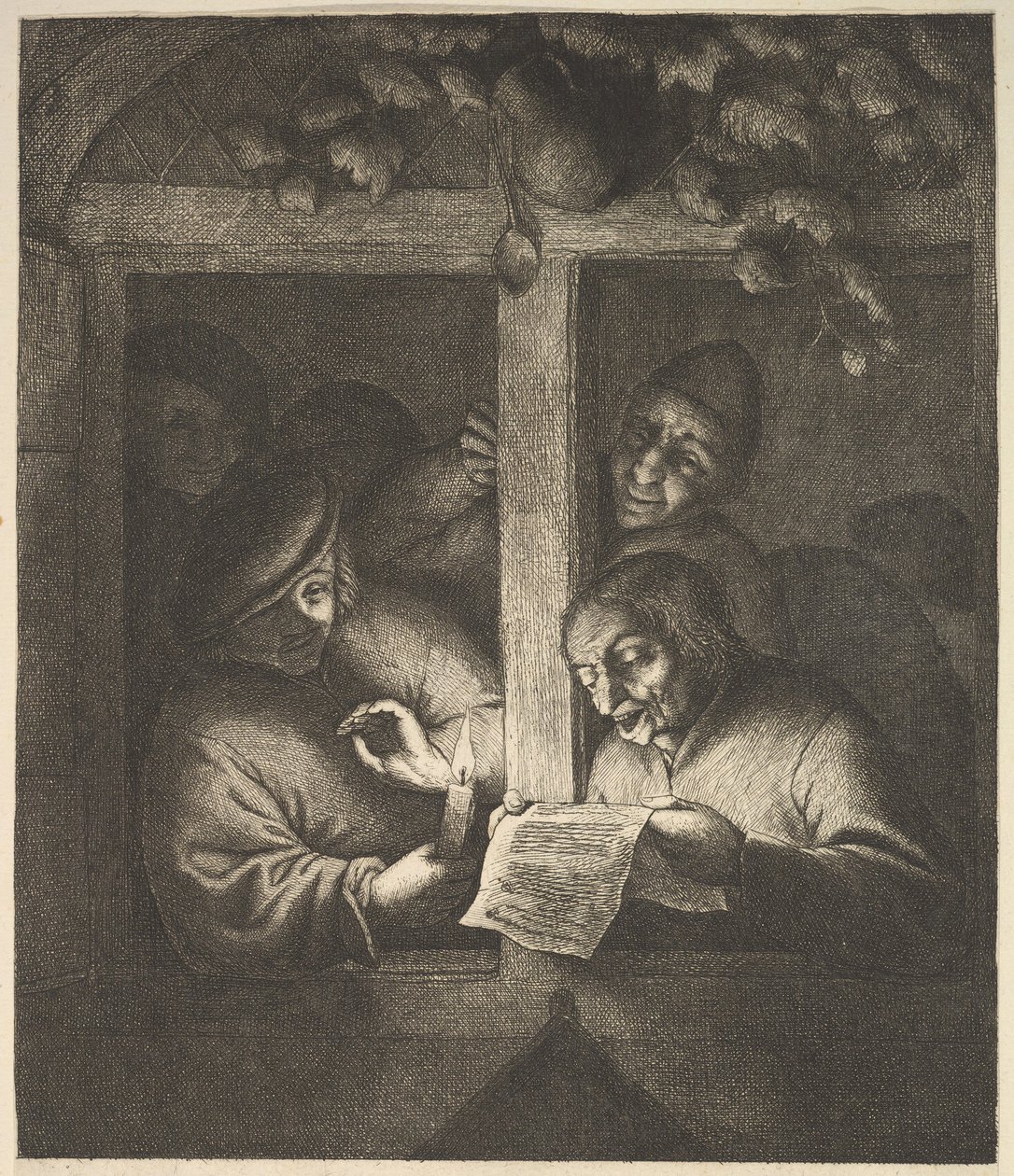 Śpiewacy przy oknie, 1610-85. autorstwa Adriaen Jansz. van Ostade