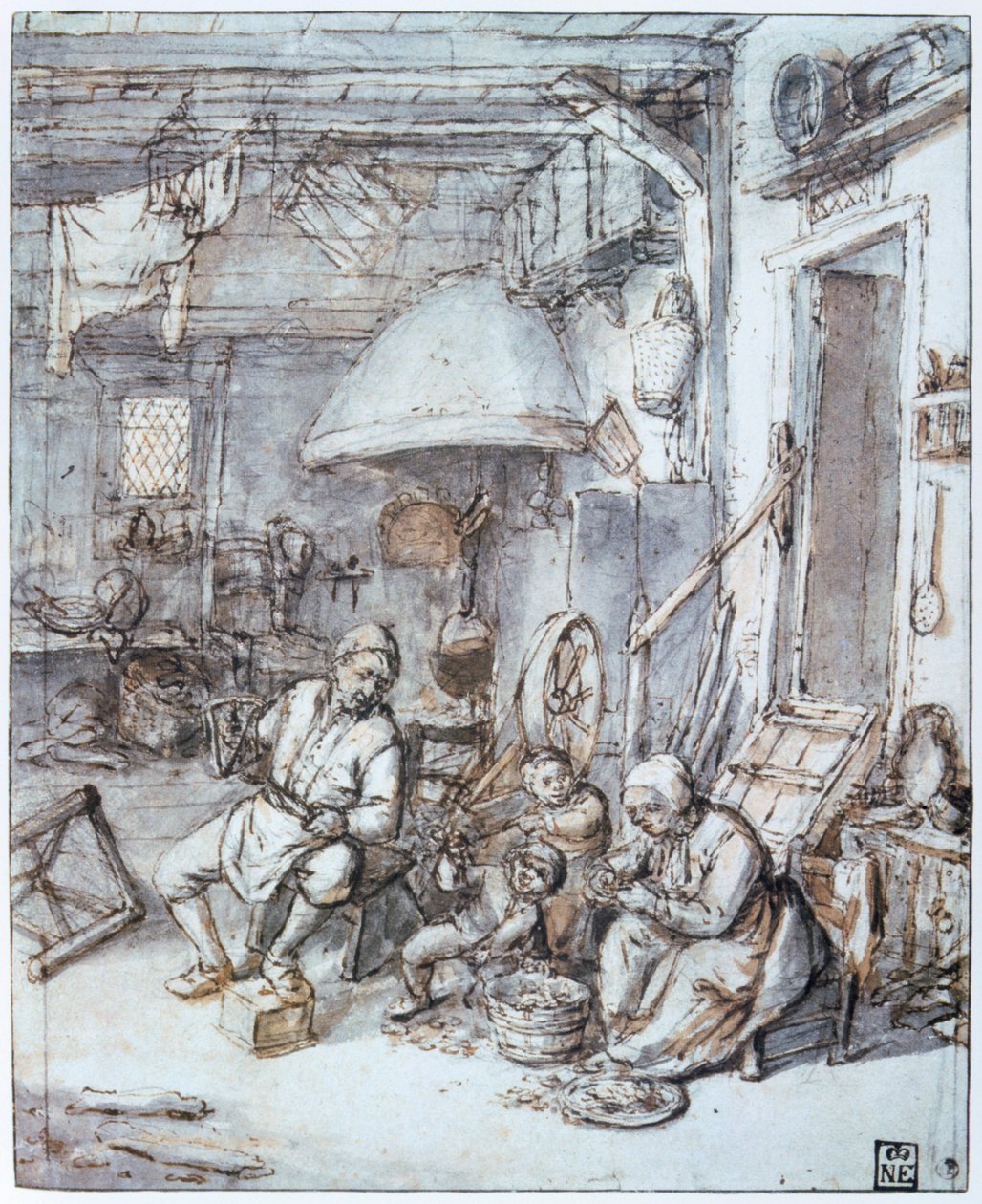 Chłopi holenderscy, XVII wiek. autorstwa Adriaen Jansz. van Ostade