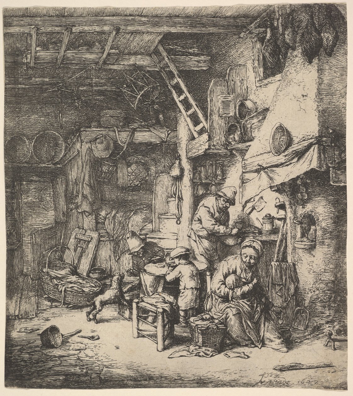 Rodzina, 1647. autorstwa Adriaen Jansz. van Ostade