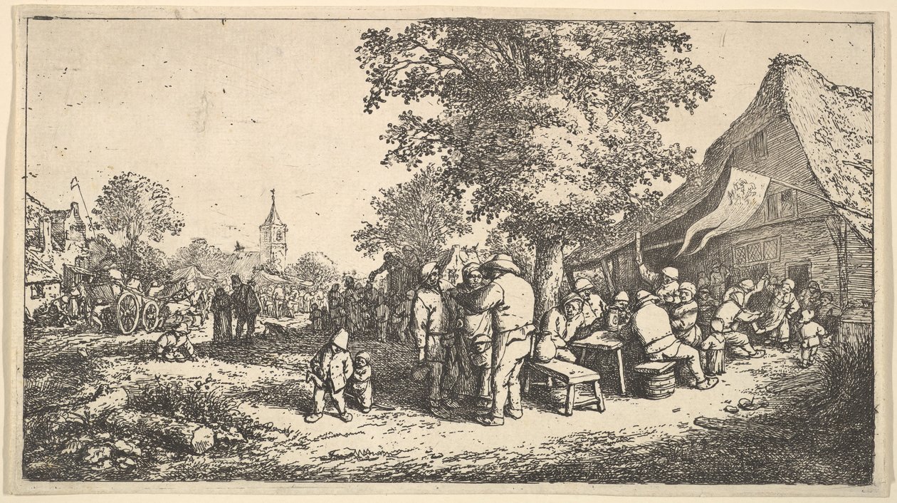 Kermess pod wielkim drzewem, 1610-85. autorstwa Adriaen Jansz. van Ostade
