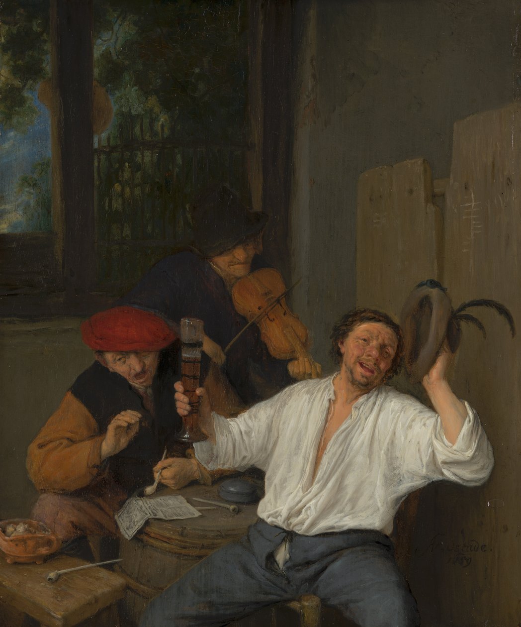 Wesołych pijących, 1659 autorstwa Adriaen Jansz. van Ostade